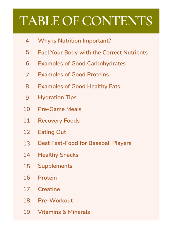 *FREE* Baseball Nutrition Guide - Image 3